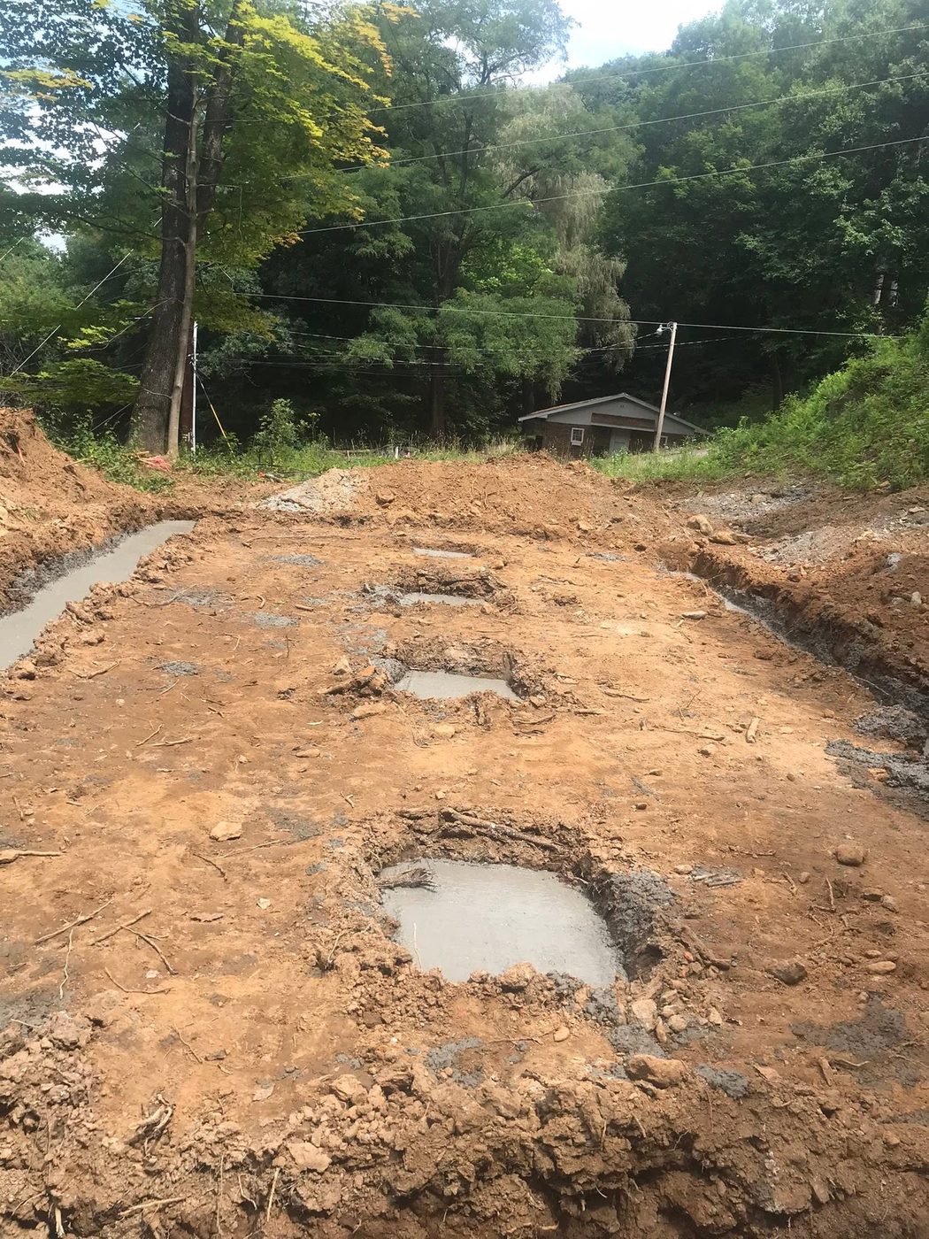 A site cleared and graded ready for construction